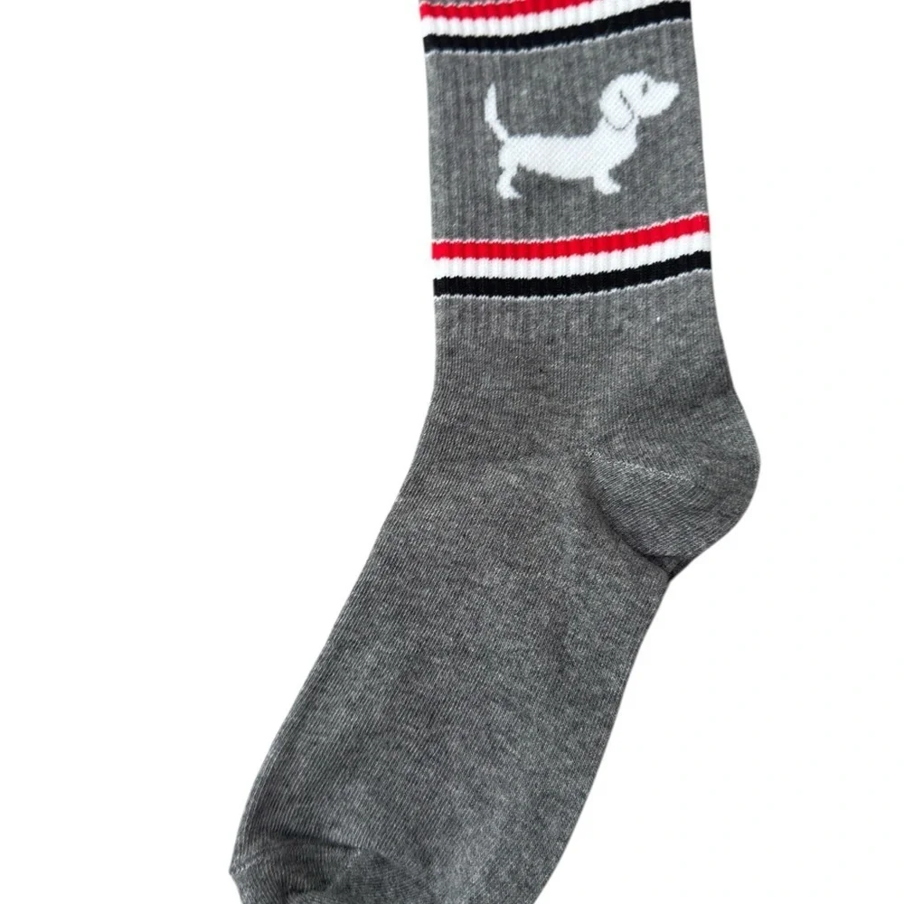 NWT Dachshund Dog Socks Gray, White, and Black Socks Pack of 3